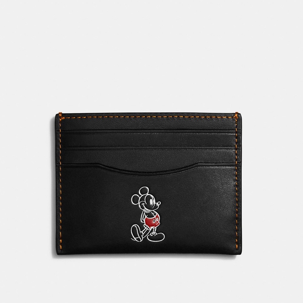 Disney X Coach Card Case With Mickey Mouse